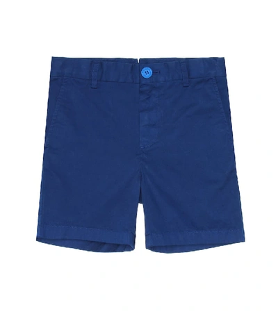 Shop Burberry Cotton Shorts In Blue