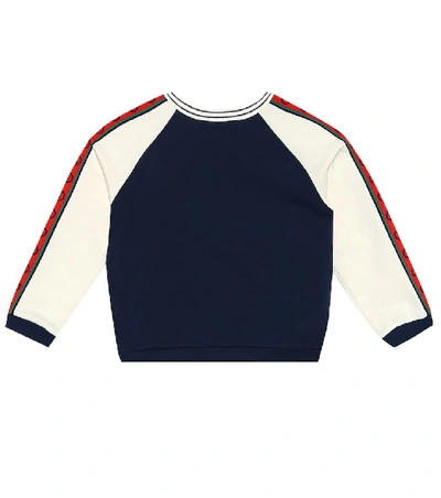 Shop Gucci Cotton Sweatshirt In Blue