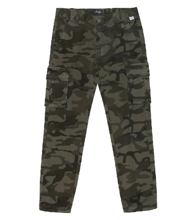 Shop Il Gufo Stretch-cotton Cargo Pants In Green