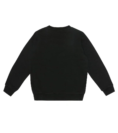 Shop Fendi Logo Cotton-jersey Sweatshirt In Black