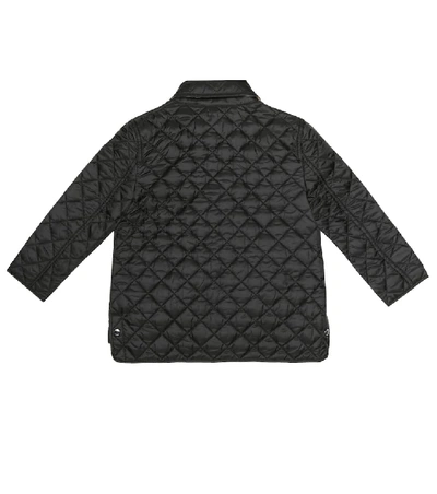 Shop Burberry Quilted Jacket In Black