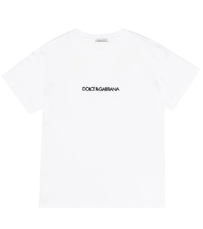 Shop Dolce & Gabbana Logo Cotton T-shirt In White