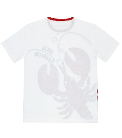 Shop Dolce & Gabbana Printed Cotton T-shirt In White