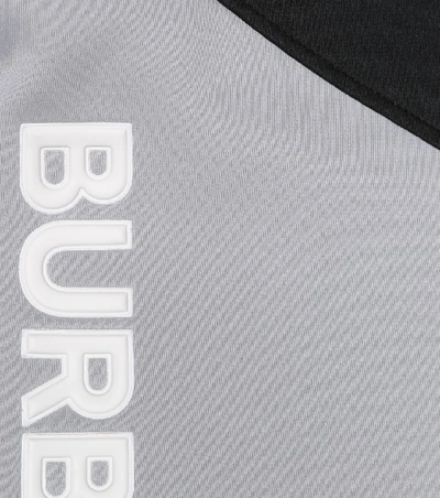Shop Burberry Logo Trackpants In Grey