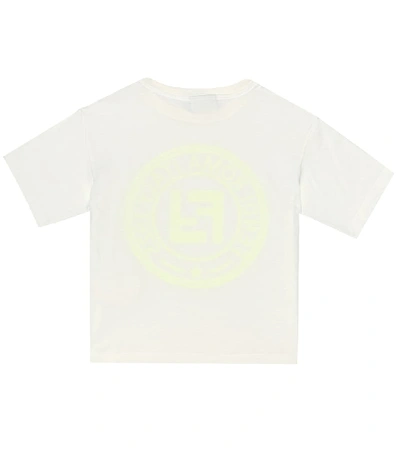 Shop Fendi Logo Cotton T-shirt In White