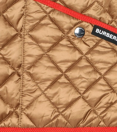 Shop Burberry Culford Quilted Jacket In Metallic