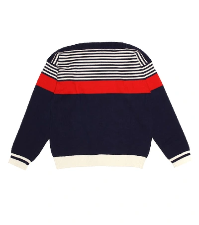 Shop Gucci Gg Cotton Sweater In Blue