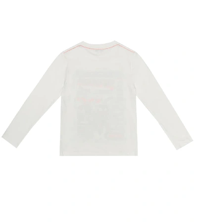 Shop Little Marc Jacobs Printed Cotton-jersey Shirt In White
