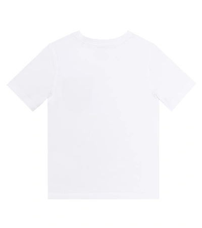 Shop Burberry Cotton-jersey T-shirt In White