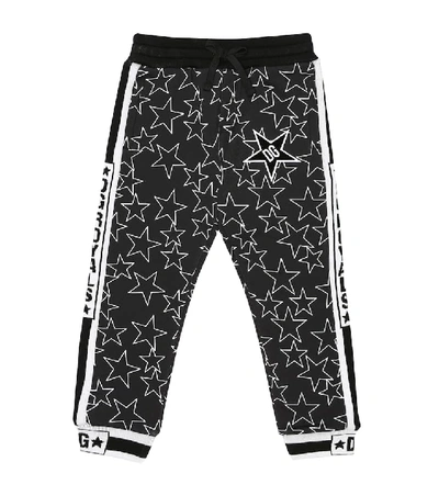 Shop Dolce & Gabbana Star-printed Cotton Trackpants In Black