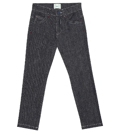 Shop Fendi Mania Straight Jeans In Blue