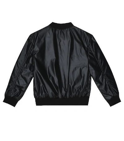 Shop Versace Satin Bomber In Black