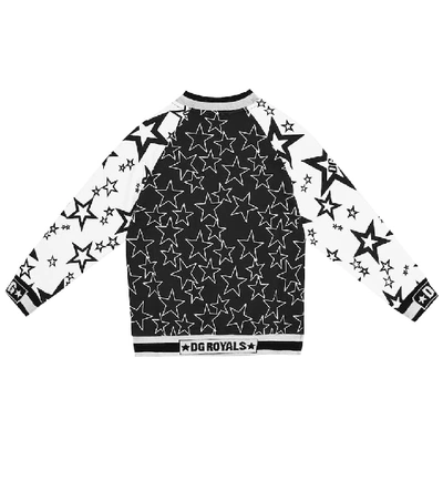 Shop Dolce & Gabbana Star-print Cotton Top In Black