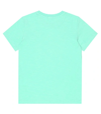 Shop Kenzo Tiger Logo Cotton-blend T-shirt In Green