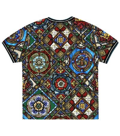 Shop Dolce & Gabbana Printed Cotton T-shirt In Multicoloured