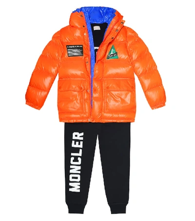 Shop Moncler Ubaye Hooded Down Jacket In Orange