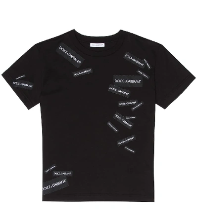 Shop Dolce & Gabbana Logo Cotton T-shirt In Black