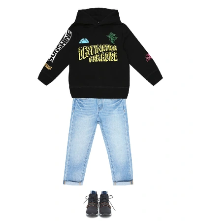 Stella Mccartney Kapuzenpullover Mit Paradies-print In Black