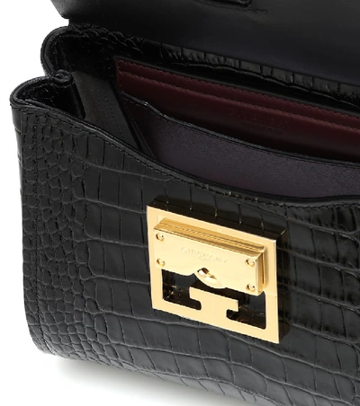 Shop Givenchy Mystic Mini Leather Shoulder Bag In Black