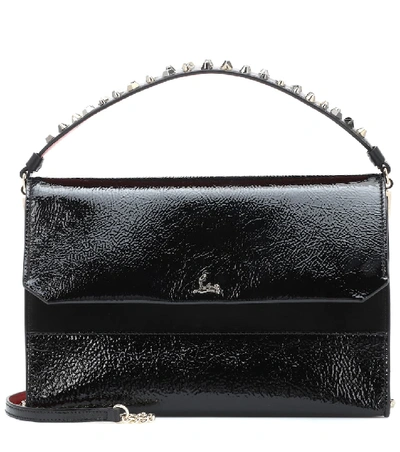 Shop Christian Louboutin Loubiblues Leather Shoulder Bag In Black
