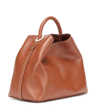Shop Elleme Raisin Leather Shoulder Bag In Brown