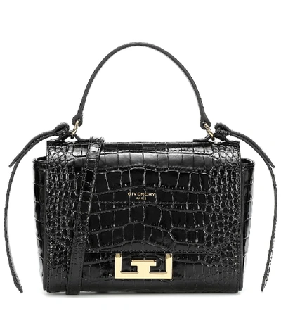 Shop Givenchy Eden Mini Leather Shoulder Bag In Black