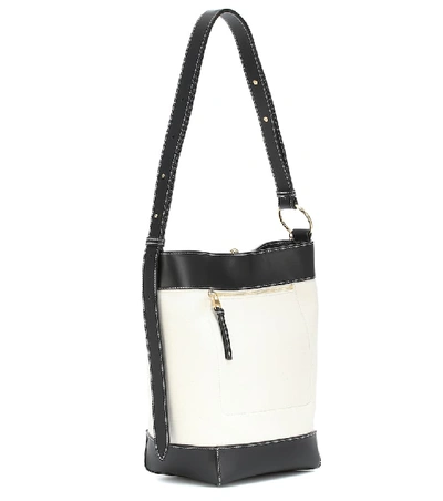 Shop Jw Anderson Keyts Leather-trimmed Canvas Tote In White