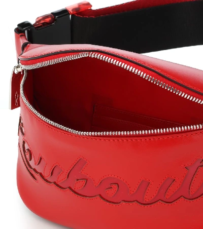 Shop Christian Louboutin Marie Jane Leather Belt Bag In Red