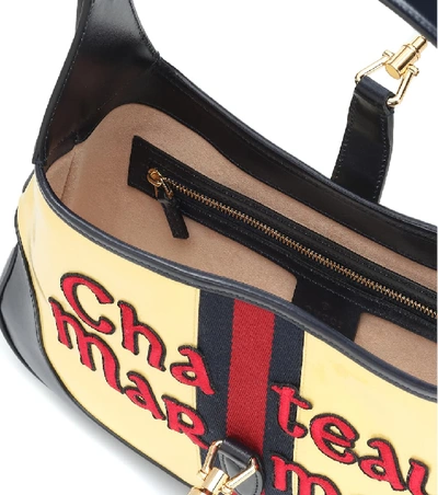 Shop Gucci Jackie Gg Shoulder Bag In Yellow