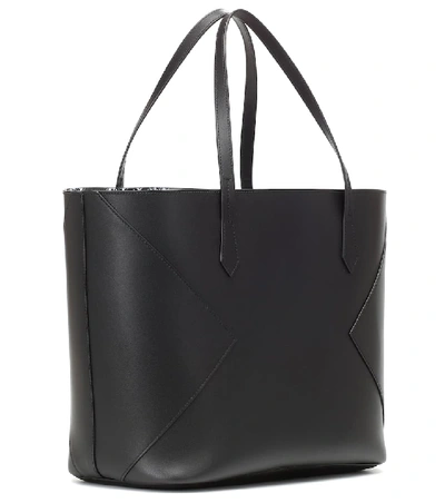 Shop Givenchy Wing Leather Shopper In Black