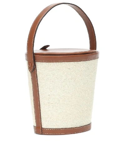 Shop Hunting Season The Bucket Leather And Fique Tote In White