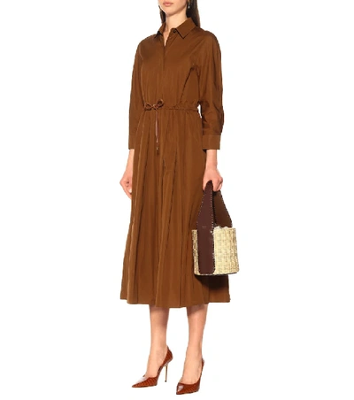 Shop Max Mara Aisha Straw Basket Bag In Brown