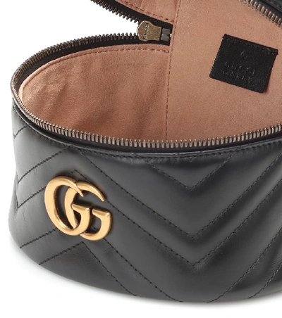 Shop Gucci Gg Marmont Mini Leather Backpack In Black