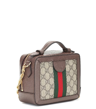 Shop Gucci Ophidia Gg Mini Shoulder Bag In Beige