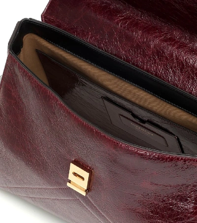 Shop Givenchy Id Medium Leather Shoulder Bag In Purple