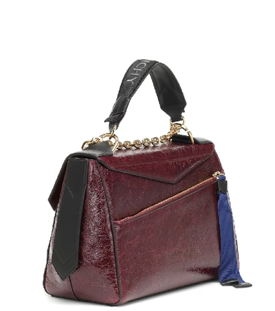 Shop Givenchy Id Medium Leather Shoulder Bag In Purple