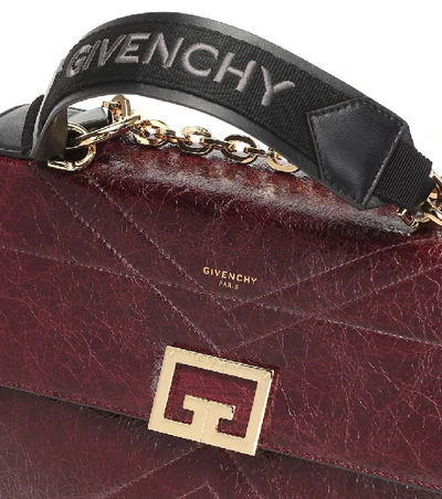 Shop Givenchy Id Medium Leather Shoulder Bag In Purple