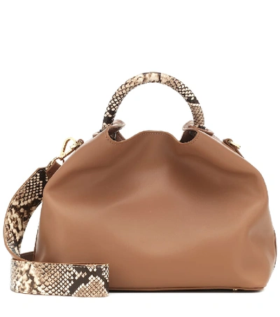 Shop Elleme Raisin Leather Shoulder Bag In Brown