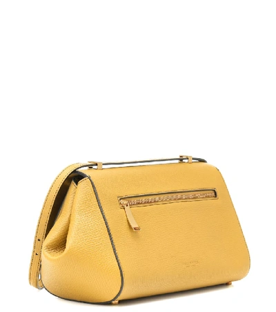 Shop Bottega Veneta Angle Leather Shoulder Bag In Butterscotch-gold