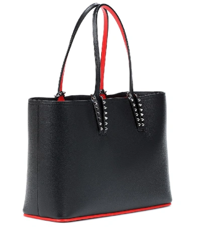 Shop Christian Louboutin Cabata Small Leather Tote In Black