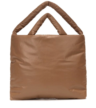 Shop Kassl Editions Oil Large Padded Canvas Tote In Beige