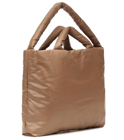 Shop Kassl Editions Oil Large Padded Canvas Tote In Beige