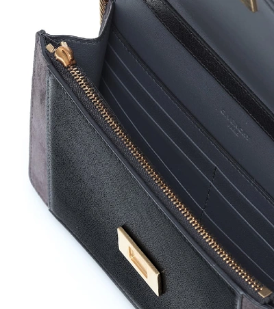 Shop Givenchy Gv3 Mini Leather Shoulder Bag In Black