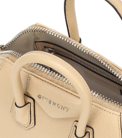 Shop Givenchy Antigona Mini Leather Tote In Beige