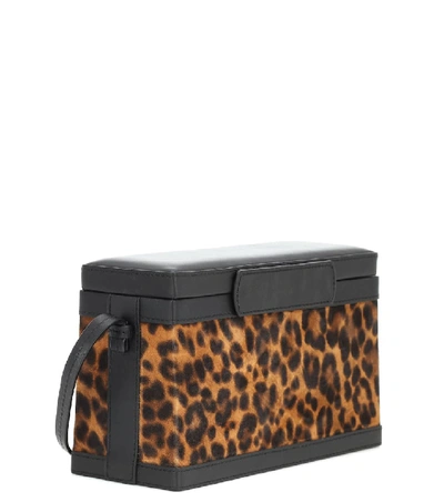 Shop Hunting Season The Square Trunk Suede Shoulder Bag In Black