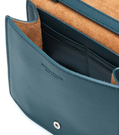 Shop Bottega Veneta Mini Leather Crossbody Bag In Blue
