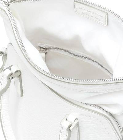 Shop Maison Margiela 5ac Mini Leather Tote In White