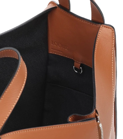 Shop Loewe Hammock Small Leather Shoulder Bag In Brown