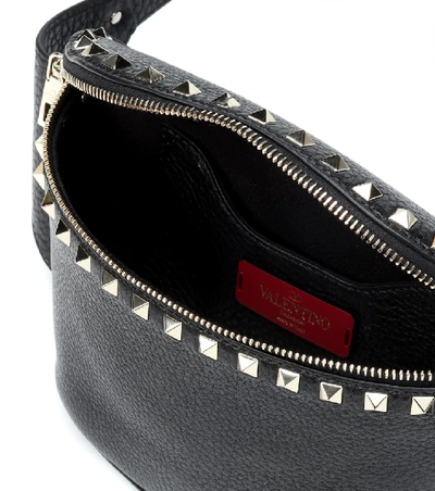 Shop Valentino Garavani Rockstud Spike Leather Belt Bag In Black