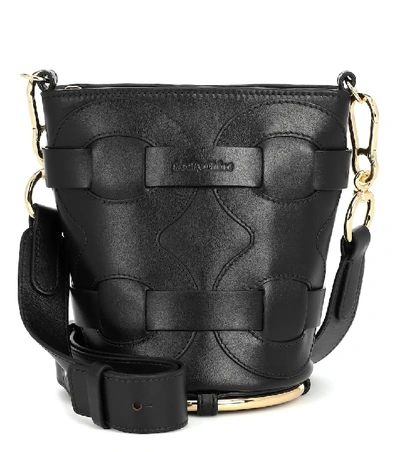Shop See By Chloé Zillie Leather Bucket Bag In Black